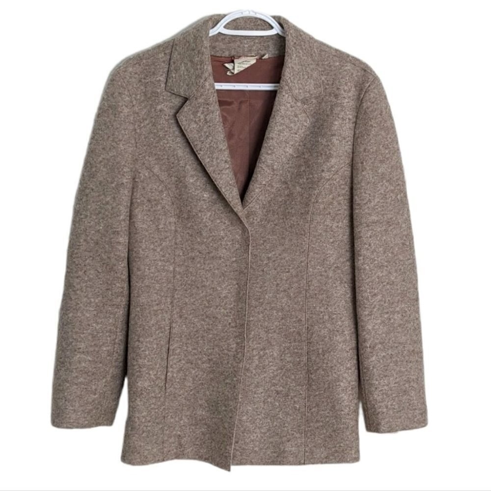 Part Two wool blend blazer suit jacket tan size 8 us